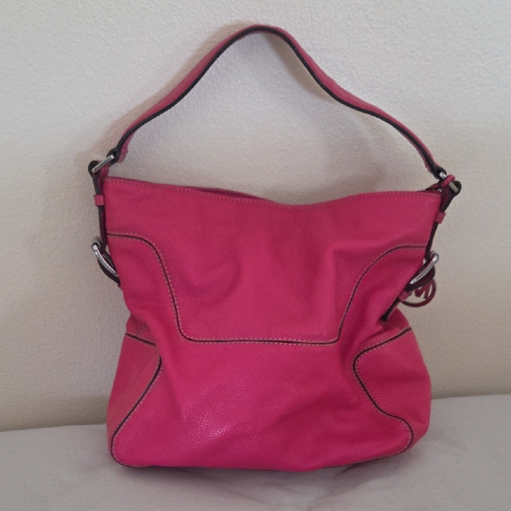 Michael Kors Hot Pink Leather Shoulder Hobo